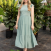 Brylee Sage Smocked Dress