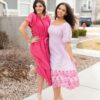 Zya Pink Button Down Dress
