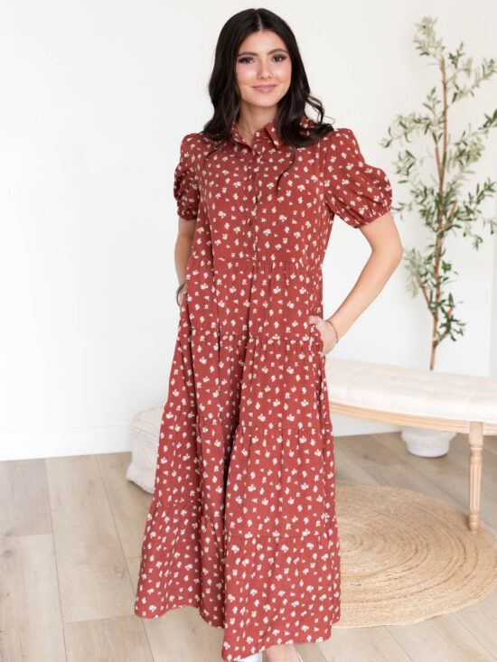 DSC2341.jpg Phoebe Terracotta Collared Dress