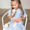 Audra Blue Floral Tiered Little Girl Dress
