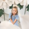 Audra Blue Floral Tiered Little Girl Dress