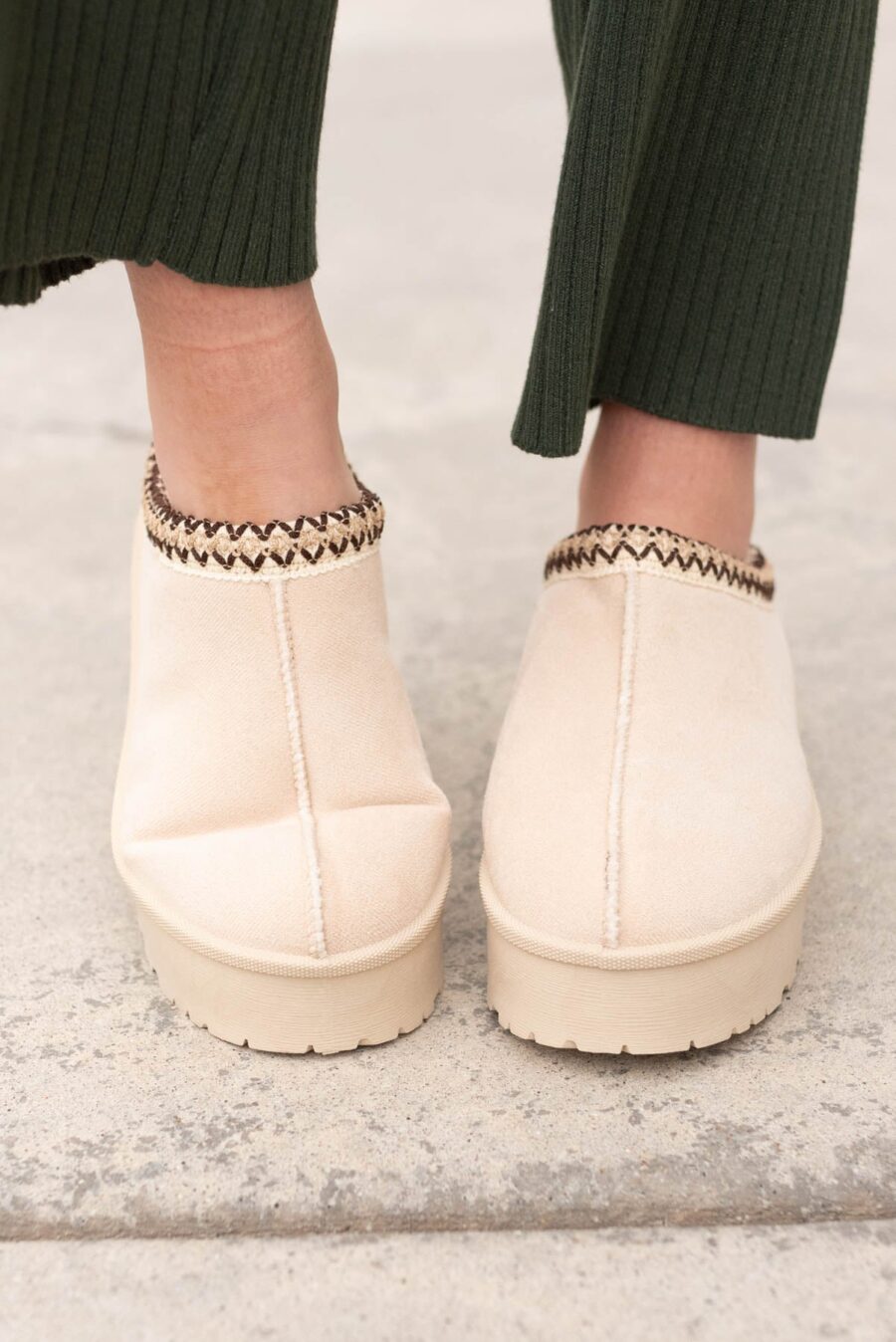 Brixley Beige Suede Clog