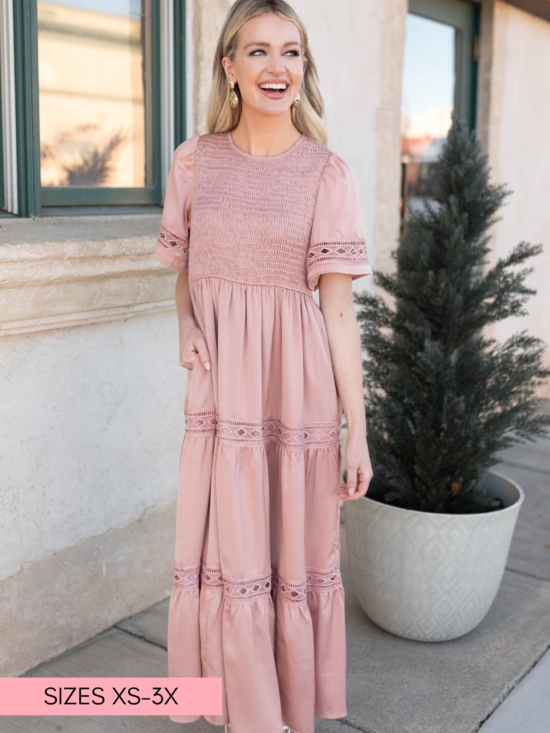 Millie Blush Smocked Dress