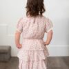 Mira Blush Rose Tiered Ruffle Little Girl Dress