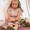 Mira Blush Rose Tiered Ruffle Little Girl Dress