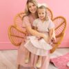 Mira Blush Rose Tiered Ruffle Little Girl Dress