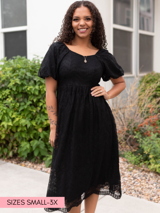 Misty Black Lace Dress