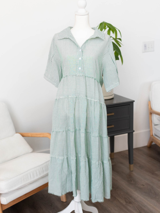 Molly Green Stripe Dress