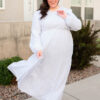 Molly White Embroidered Bodice Dress