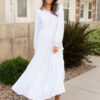 Molly White Embroidered Bodice Dress