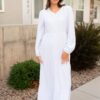 Molly White Embroidered Bodice Dress
