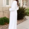 Molly White Embroidered Bodice Dress