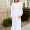 Molly White Embroidered Bodice Dress