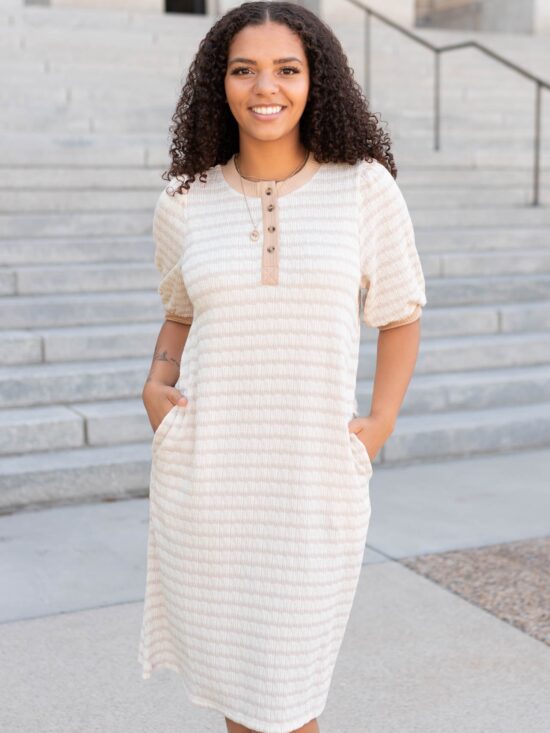 NadiaBeigeStripedDress_DSC4395.jpg Nadia Beige Striped Dress