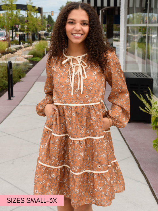 NaomiGingerBrownDress.png Naomi Ginger Brown Dress