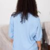 Narissa Blue Textured Pullover