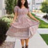 Natalie Brown Gingham Dress