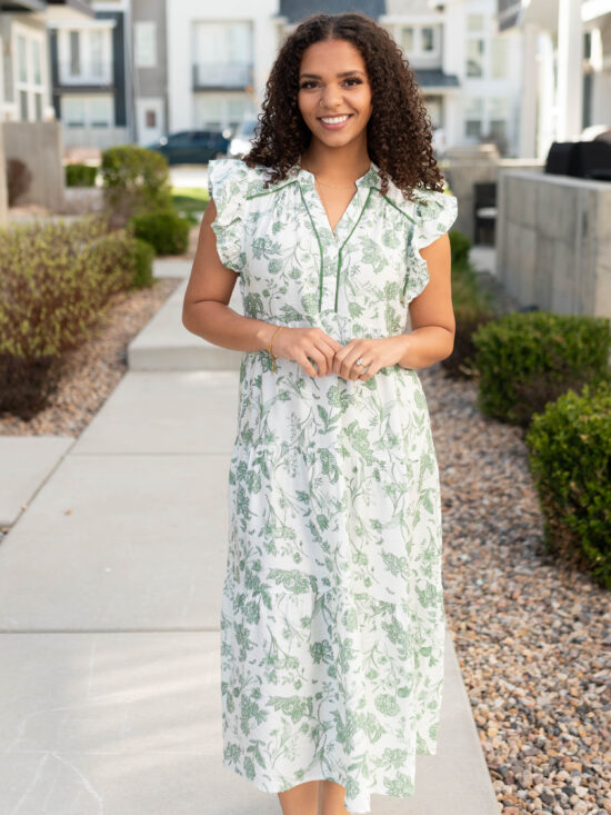 NessieGreenFloralPatternDress_DSC8339.jpg Nessie Green Floral Pattern Dress