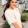 Nora Ivory Embroidered Top