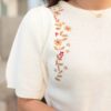 Nora Ivory Embroidered Top