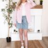 Payton Pink Button Up Top