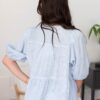 Pemberly Light Blue Striped Top