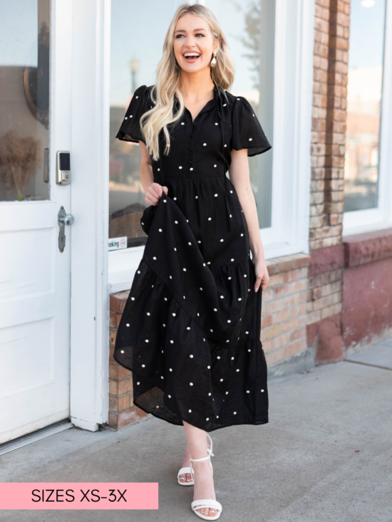 PennyBlackPolkaDotDress.png Penny Black Polka Dot Dress