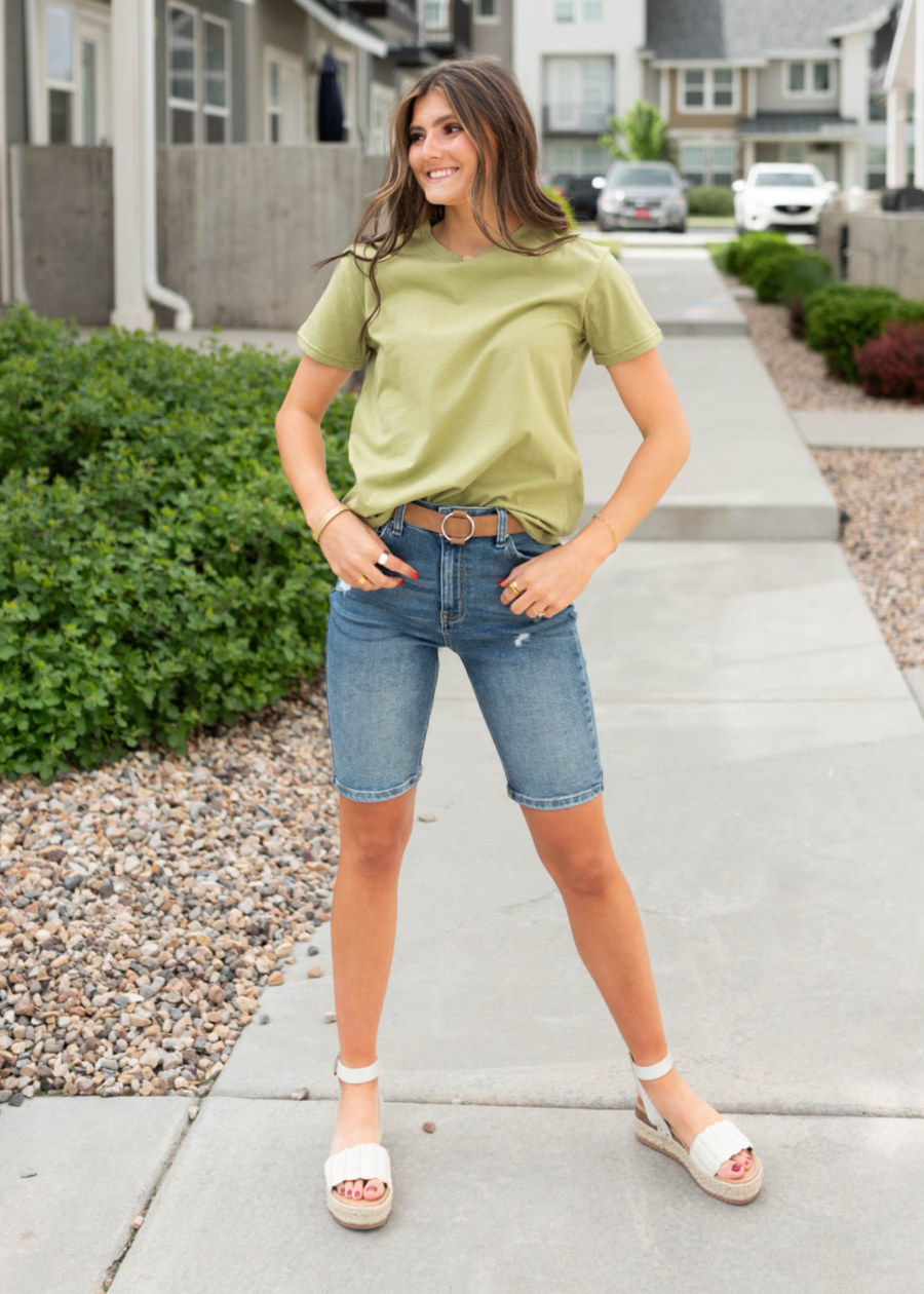 PeonyOliveBasicTee14.png Peony Olive Basic Tee