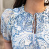 Perla Blue Paisley Pattern Dress