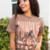 Pumpkin Season Brown Graphic Tee
