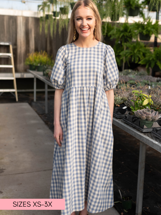Rachel Blue Gingham Dress