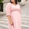 Robin Blush Floral Textured Dress