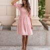 Robin Blush Floral Textured Dress