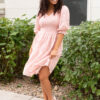 Robin Blush Floral Textured Dress