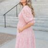 Robin Blush Floral Textured Dress