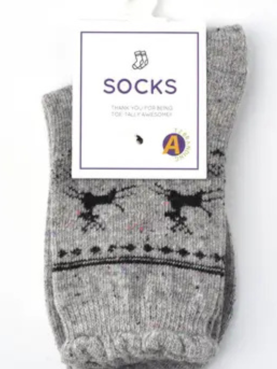 Rory Grey Deer Socks