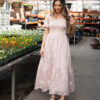 Roselyn Pink Smocked Dress