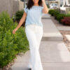 Ruth Blue Textured Top