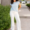 Ruth Blue Textured Top