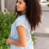 Ruth Blue Textured Top