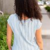 Ruth Blue Textured Top