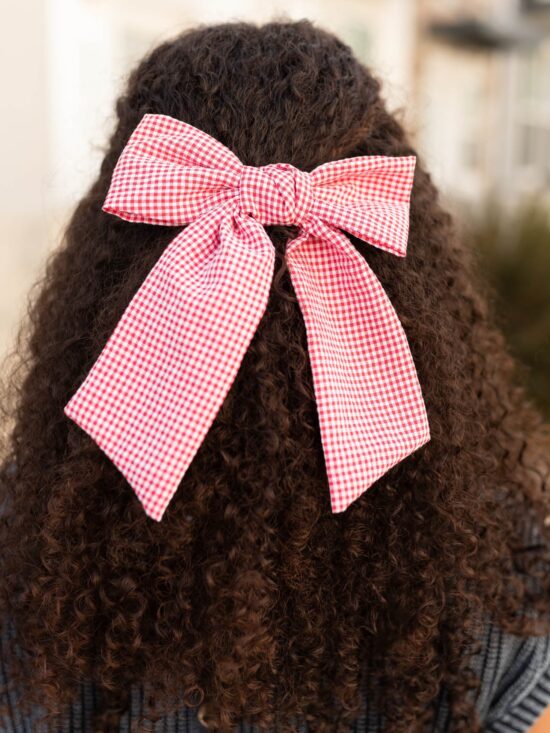Shelley Red Gingham Bow