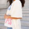 Stars And Stripes Cream Graphic Tee