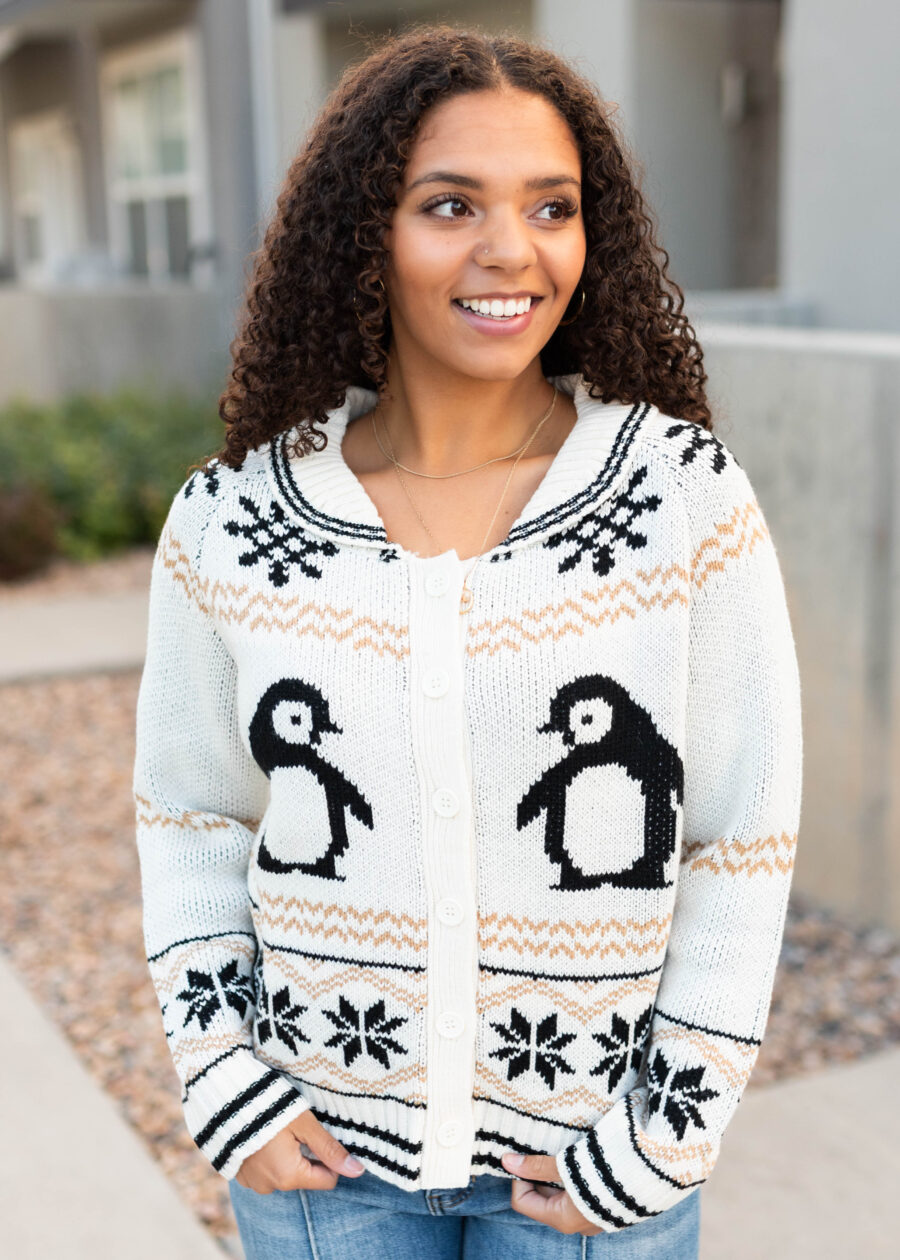 Stella Cream Patterned Cardigan