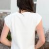 Tara White Short Sleeve Top