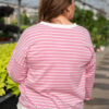 Tessa Pink Striped Pullover