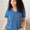 The Classic Blue V-Neck Top