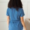 The Classic Blue V-Neck Top