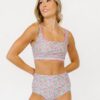 Whimsy Floral / Trellis Floral Reversible Ultra High-Waist Bottom