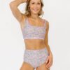 Whimsy Floral / Trellis Floral Reversible Ultra High-Waist Bottom